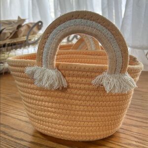 Always Peach and Cream Circular Basket